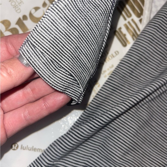 Lululemon Swiftly 2.0 Top. Long Sleeve. Wee are From Space Micro Stripe. Size 10 - Picture 5 of 11